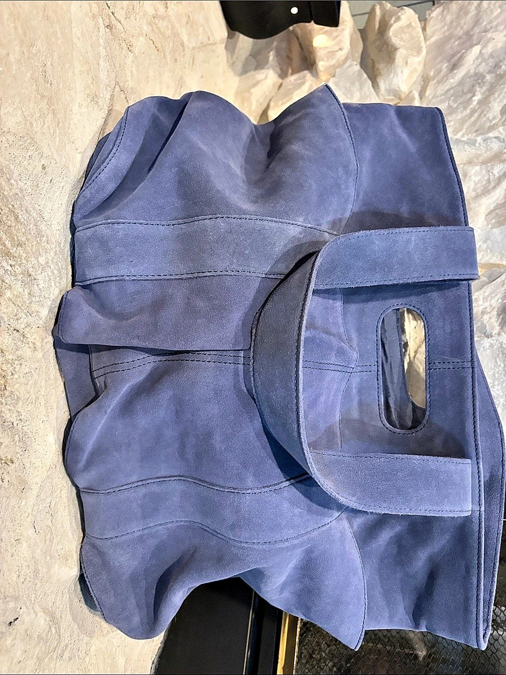 Free People Blue Suede Tote